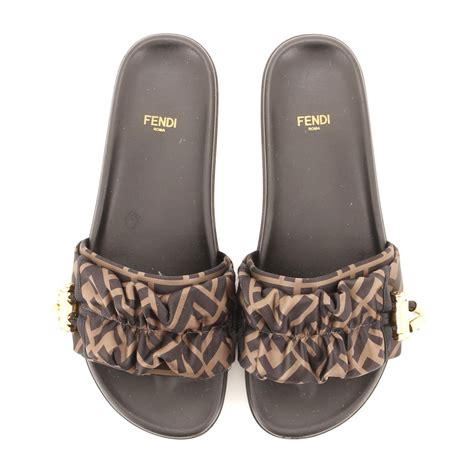 fendi brown rubber sandals|women Fendi sandals clearance.